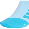 image:imageadidas Unisex Adizero Running Socks 1 Pair Performance amp TrainingWhiteLucid AquamarineNo Show