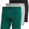 image:imageadidas Mens Luxe Underwear 3Pack Boxer Briefs or Trunks Premium Ultra Soft ComfortCollegiate GreenHeather Mgh Solid GreyBlackBoxer Brief