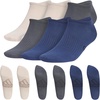 image:imageadidas Mens Superlite No Show Socks 6 Pairs Lightweight amp BreathableClassicWonder BeigeOnix GreyTech Indigo Blue