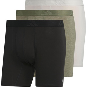 image:imageadidas Mens Luxe Underwear 3Pack Boxer Briefs or Trunks Premium Ultra Soft ComfortBlackHeather Olive StrataWonder Alumina GreyBoxer Brief