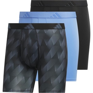 image:imageadidas Mens Microfiber Boxer Briefs 3pack performance Stretch Moisturewicking UnderwearAdi Summit OnixblackBlue FusionBlack