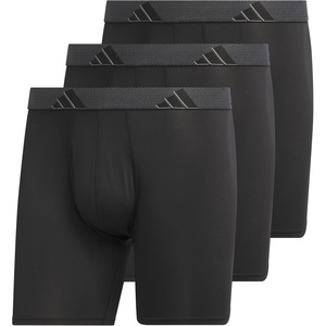 image:imageadidas Mens Microfiber Boxer Briefs 3pack performance Stretch Moisturewicking UnderwearBlackOnix GreyBlack