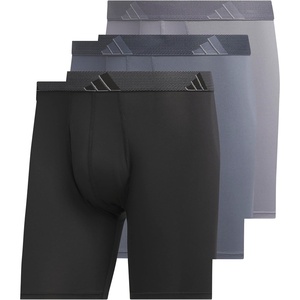 image:imageadidas Mens Microfiber Boxer Briefs 3pack performance Stretch Moisturewicking UnderwearBlackOnix GreyGrey