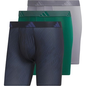image:imageadidas Mens Microfiber Boxer Briefs 3pack performance Stretch Moisturewicking UnderwearGhost Legend Inktech IndigoCollegiate GreenGrey