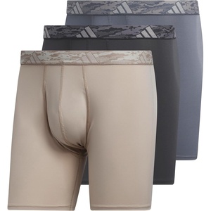 image:imageadidas Mens Microfiber Boxer Briefs 3pack performance Stretch Moisturewicking UnderwearWonder BeigeCarbon GreyOnix Grey