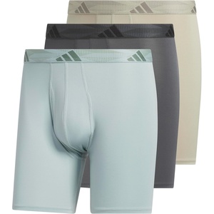image:imageadidas Mens Microfiber Boxer Briefs 3pack performance Stretch Moisturewicking UnderwearWonder Sage GreenGrey SixWonder Cargo Khaki
