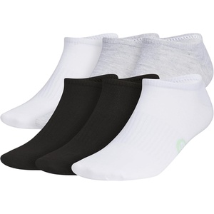 image:imageadidas Mens Superlite No Show Socks 6 Pairs Lightweight amp BreathableClassicCool Light HeatherWhiteSemi Green Spark