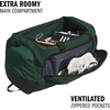 image:imageadidas Defender 5 Duffel Bag for Sports Gym and Travel BlackSilver Metallic OSFATeam Dark Green