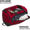 image:imageadidas Defender 5 Duffel Bag for Sports Gym and Travel BlackSilver Metallic OSFATeam Power Red 2White