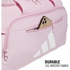 image:imageadidas Defender 5 Duffel Bag for Sports Gym and Travel BlackSilver Metallic OSFATrue PinkWhite