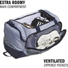 image:imageadidas Defender 5 Duffel Bag for Sports Gym and Travel BlackSilver Metallic OSFATwill GreyDark BlueSemi Court Green