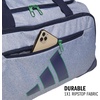 image:imageadidas Defender 5 Duffel Bag for Sports Gym and Travel BlackSilver Metallic OSFATwill GreyDark BlueSemi Court Green