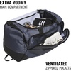 image:imageadidas Defender 5 Duffel Bag for Sports Gym and Travel BlackSilver Metallic OSFATwill Onix GreyBlack