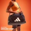 image:imageadidas Defender 5 Duffel Bag for Sports Gym and Travel BlackSilver Metallic OSFATwill Onix GreyBlack