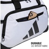 image:imageadidas Defender 5 Duffel Bag for Sports Gym and Travel BlackSilver Metallic OSFATwill WhiteBlack