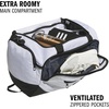 image:imageadidas Defender 5 Duffel Bag for Sports Gym and Travel BlackSilver Metallic OSFATwill WhiteBlack