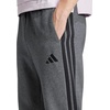 image:imageadidas Mens Essentials 3Stripes Fleece PantsDark Grey HeatherBlack