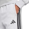 image:imageadidas Mens Essentials 3Stripes Fleece PantsLight Grey HeatherBlack