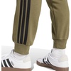 image:imageadidas Mens Essentials 3Stripes Fleece PantsOlive StrataBlack