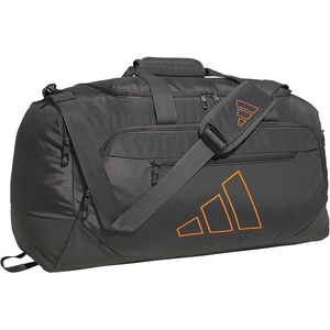 image:imageadidas Defender 5 Duffel Bag for Sports Gym and Travel BlackSilver Metallic OSFAGrey SixPure Orange