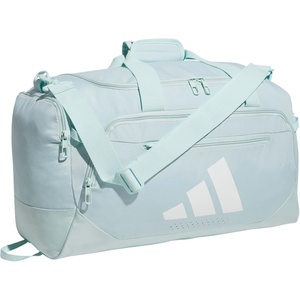 image:imageadidas Defender 5 Duffel Bag for Sports Gym and Travel BlackSilver Metallic OSFAHalo Mint GreenWhite