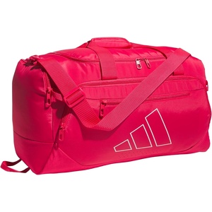 image:imageadidas Defender 5 Duffel Bag for Sports Gym and Travel BlackSilver Metallic OSFAPower PinkWhite
