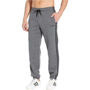 image:imageadidas Mens Essentials 3Stripes Fleece PantsDark Grey HeatherBlack 2019