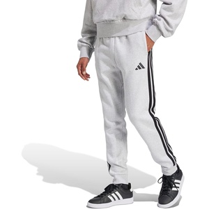 image:imageadidas Mens Essentials 3Stripes Fleece PantsLight Grey HeatherBlack