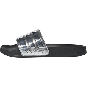 image:imageadidas Unisex Adult Adilette Shower SlideBlackSilver MetallicSilver Metallic