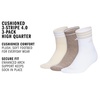 image:imageadidas Cushioned Sport High Quarter Socks 3Pairs Durable amp ComfortableCrystal Linen BeigeWhiteChalky Brown3stripe4