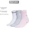 image:imageadidas Cushioned Sport High Quarter Socks 3Pairs Durable amp ComfortableOrchid Fusion PurpleCool Light HeatherWhite2