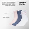 image:imageadidas Cushioned Sport High Quarter Socks 3Pairs Durable amp ComfortableSandy PinkPreloved Ink BlueWhite2