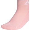 image:imageadidas Cushioned Sport High Quarter Socks 3Pairs Durable amp ComfortableSemi Pink SparkGreyWhite3stripe3