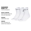 image:imageadidas Cushioned Sport High Quarter Socks 3Pairs Durable amp ComfortableWhiteBlack3