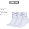 image:imageadidas Cushioned Sport High Quarter Socks 3Pairs Durable amp ComfortableWhiteClear Onix Grey2