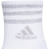 image:imageadidas Cushioned Sport High Quarter Socks 3Pairs Durable amp ComfortableWhiteClear Onix Grey3stripe3