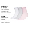image:imageadidas Cushioned Sport High Quarter Socks 3Pairs Durable amp ComfortableWhiteClear PinkGrey3