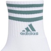 image:imageadidas Cushioned Sport High Quarter Socks 3Pairs Durable amp ComfortableWhitePowder Teal GreenHalo Mint Green3stripe3