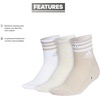 image:imageadidas Cushioned Sport High Quarter Socks 3Pairs Durable amp ComfortableWonder BeigeWhiteAlumina Heather3stripe3