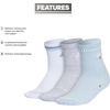 image:imageadidas Cushioned Sport High Quarter Socks 3Pairs Durable amp ComfortableWonder BlueCool Light HeatherWhite2