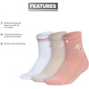 image:imageadidas Cushioned Sport High Quarter Socks 3Pairs Durable amp ComfortableWonder ClayWonder BeigeWhite2