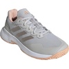 image:imageadidas Womens Gamecourt 2 Tennis ShoesGreyCyber MetallicPowder Coral