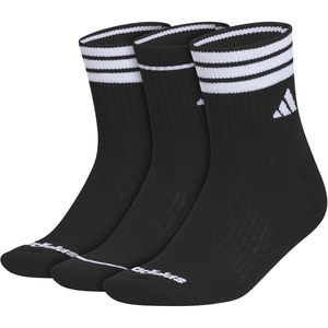 image:imageadidas Cushioned Sport High Quarter Socks 3Pairs Durable amp ComfortableBlackWhite3stripe4