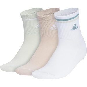 image:imageadidas Cushioned Sport High Quarter Socks 3Pairs Durable amp ComfortableLinen GreenWonder BeigeWhite2