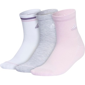 image:imageadidas Cushioned Sport High Quarter Socks 3Pairs Durable amp ComfortableOrchid Fusion PurpleCool Light HeatherWhite2