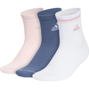 image:imageadidas Cushioned Sport High Quarter Socks 3Pairs Durable amp ComfortableSandy PinkPreloved Ink BlueWhite2