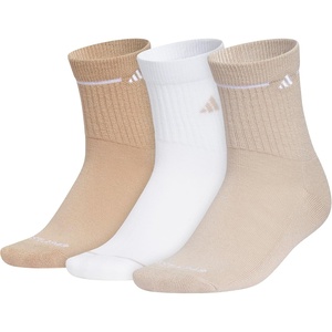 image:imageadidas Cushioned Sport High Quarter Socks 3Pairs Durable amp ComfortableWarm Sandstone BeigeWhiteWonder Beige3
