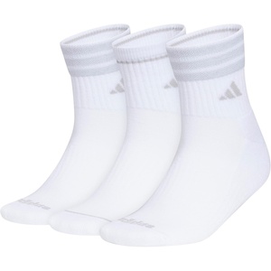 image:imageadidas Cushioned Sport High Quarter Socks 3Pairs Durable amp ComfortableWhite3stripe4