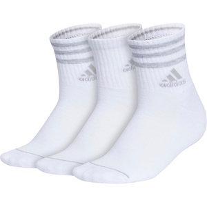 image:imageadidas Cushioned Sport High Quarter Socks 3Pairs Durable amp ComfortableWhiteClear Onix Grey3stripe3