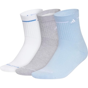 image:imageadidas Cushioned Sport High Quarter Socks 3Pairs Durable amp ComfortableWhiteRay BlueGrey3